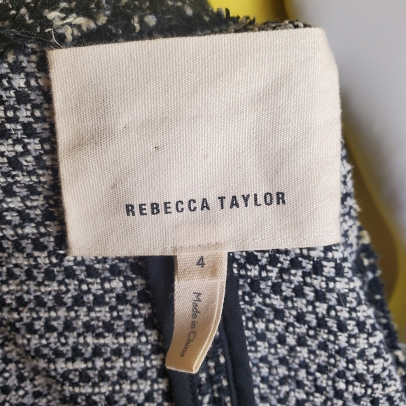 Rebecca Taylor Tweed Blazer Size 4 - Picture 7 of 9